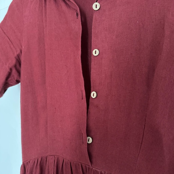 Sondeflor Classic Dress in Marsala Red - Picture 4 of 6